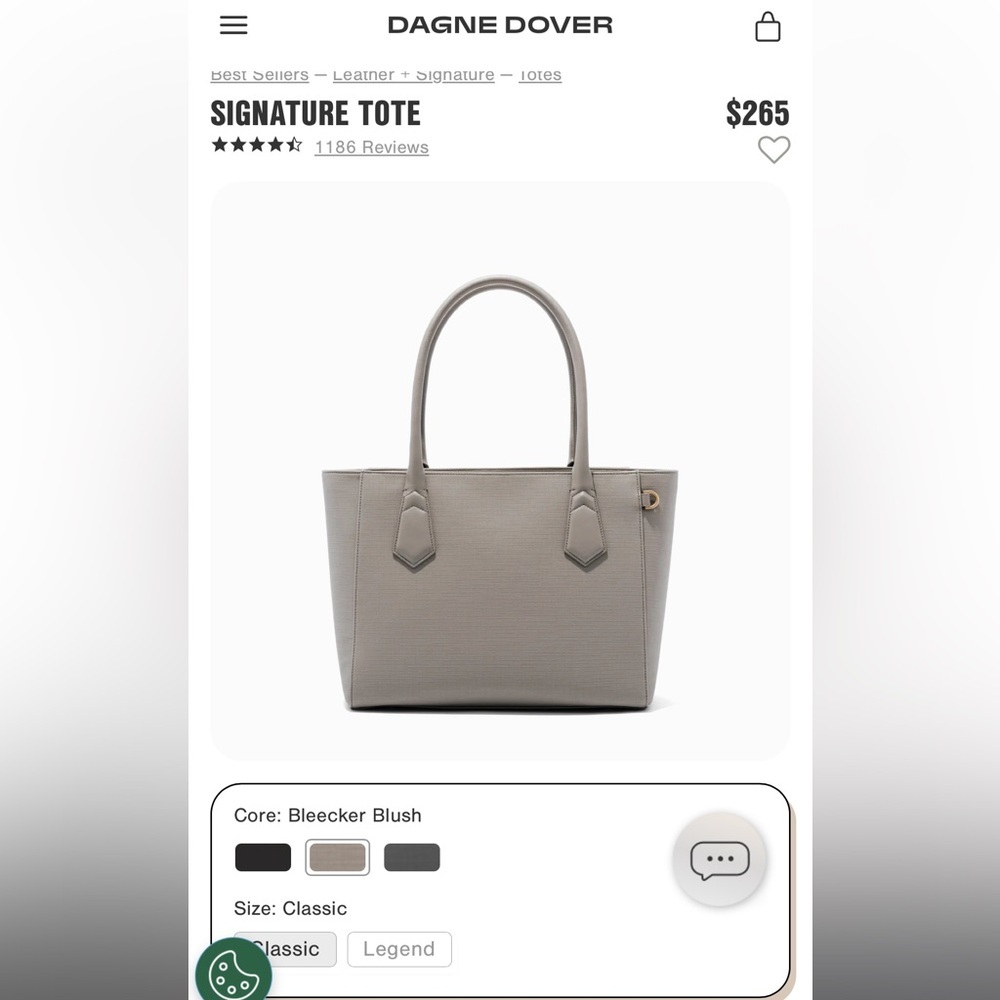 Dagne Dover Signature Tote in Bleecker Blush Gray